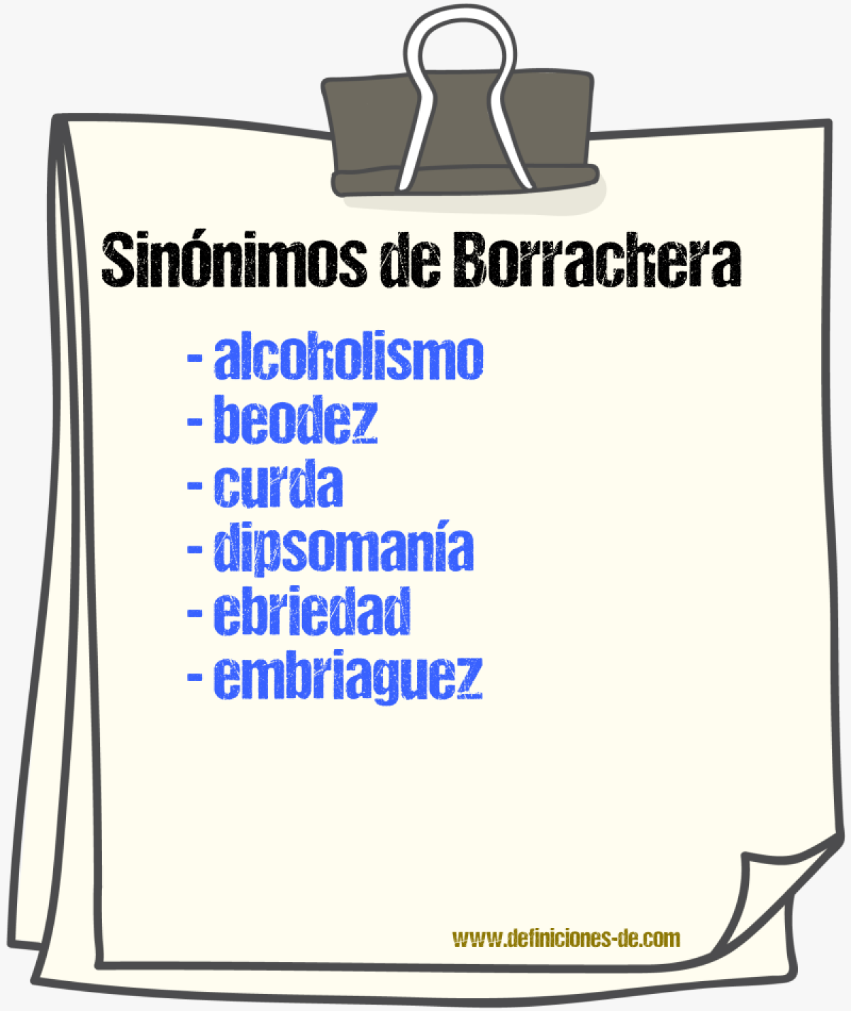 Sinnimos de borrachera