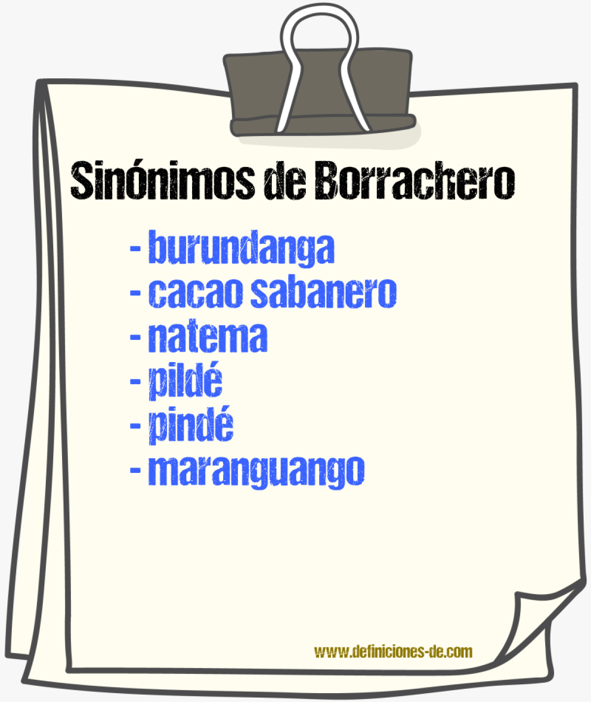 Sinnimos de borrachero