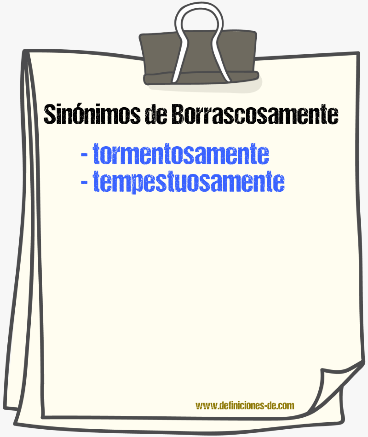 Sinnimos de borrascosamente