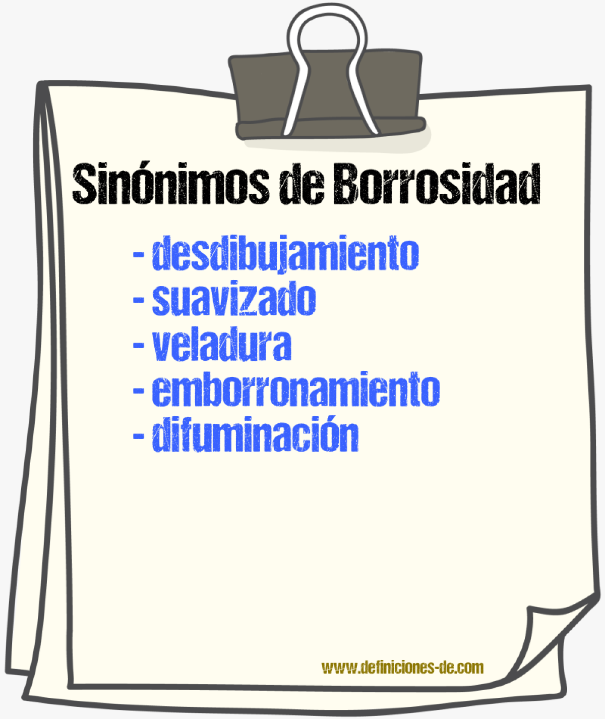 Sinónimos de borrosidad