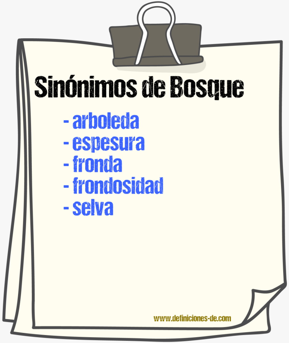 Sinnimos de bosque