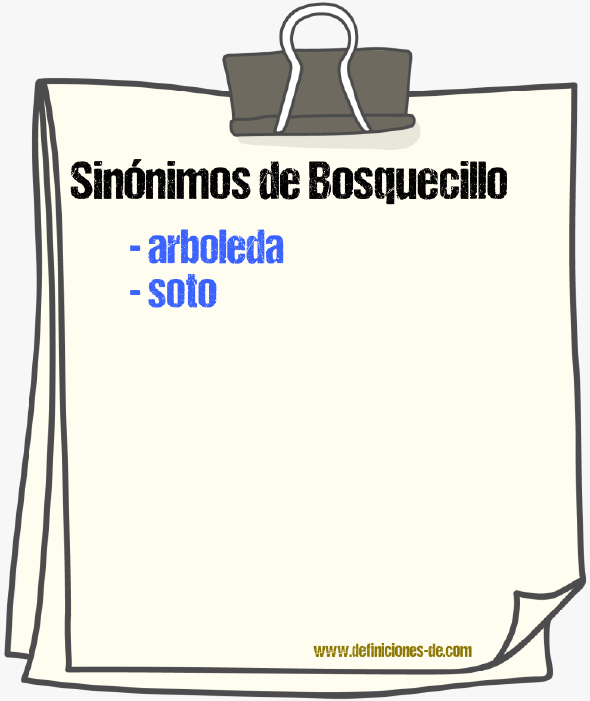 Sinnimos de bosquecillo