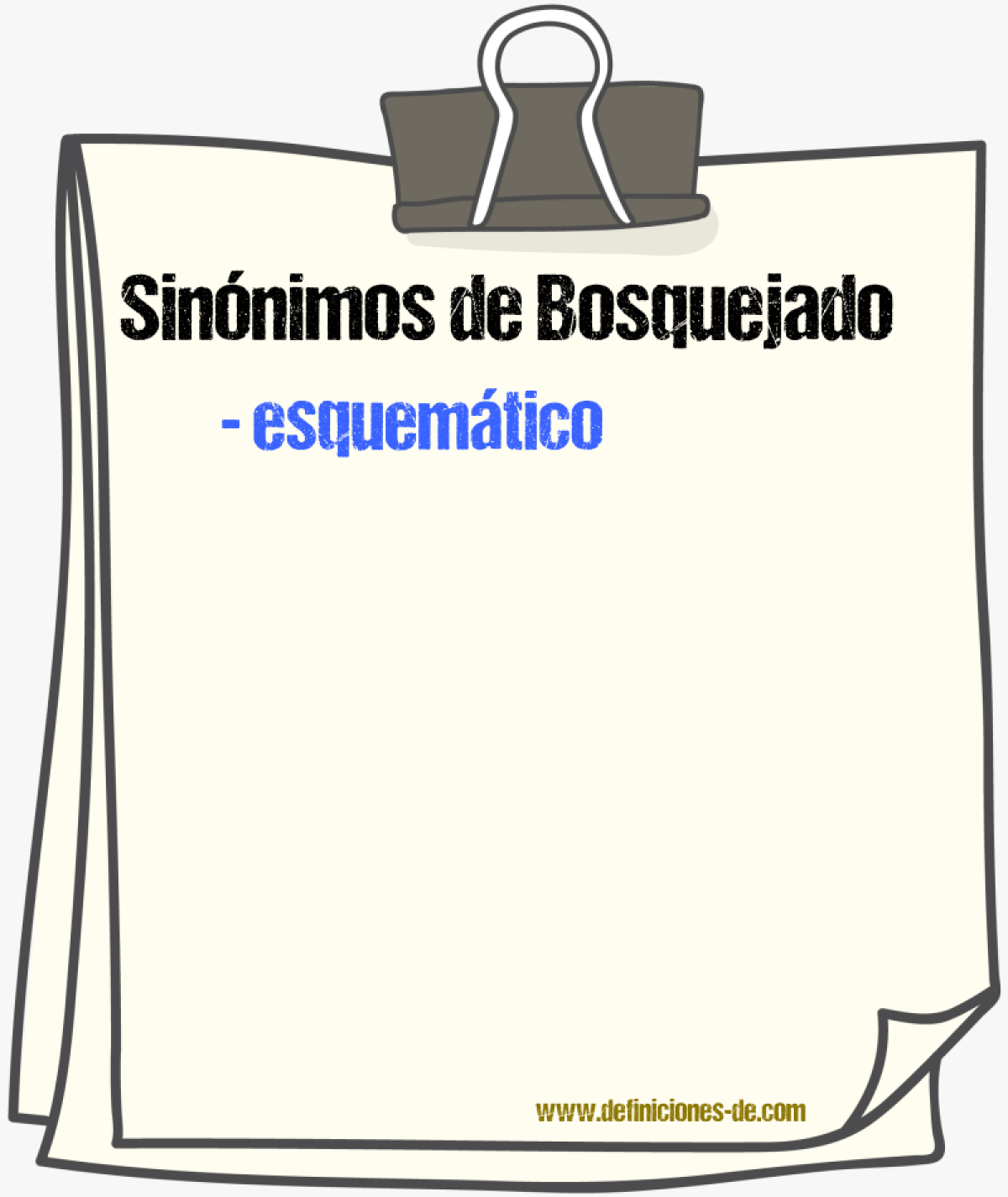 Sinnimos de bosquejado