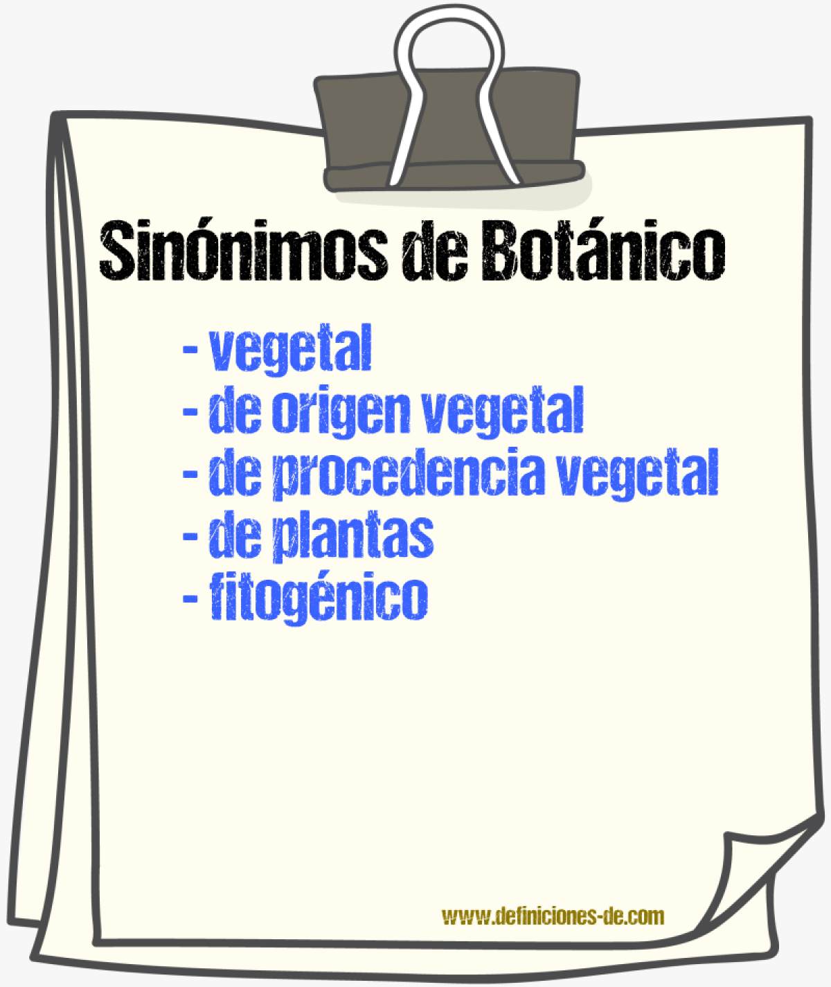 Sinónimos de botánico