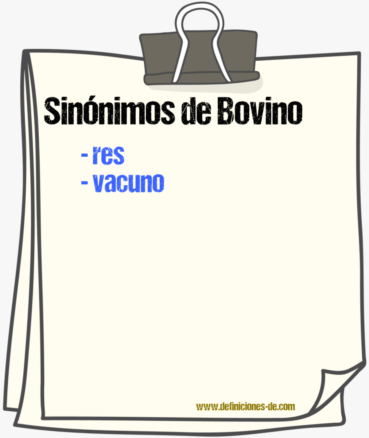 Sinnimos de bovino