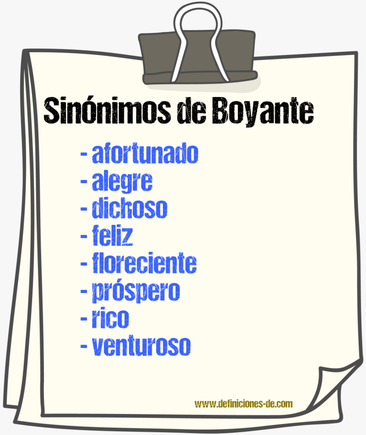 Sinnimos de boyante