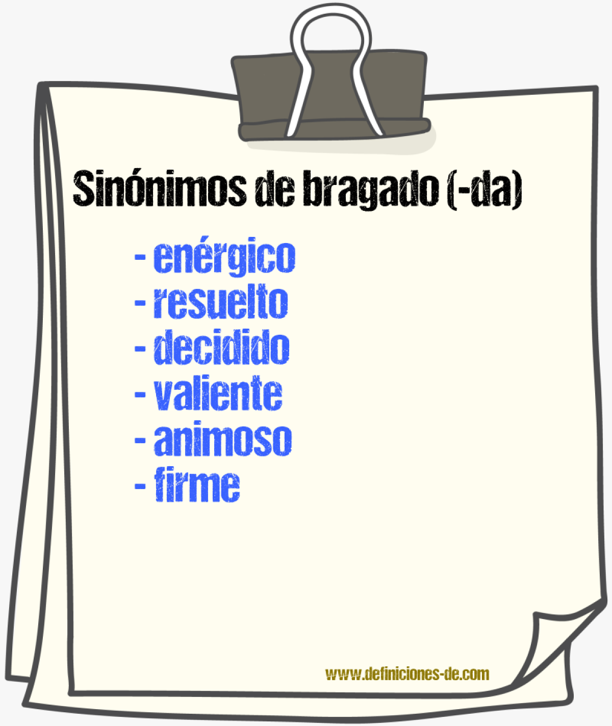 Sinnimos de bragado