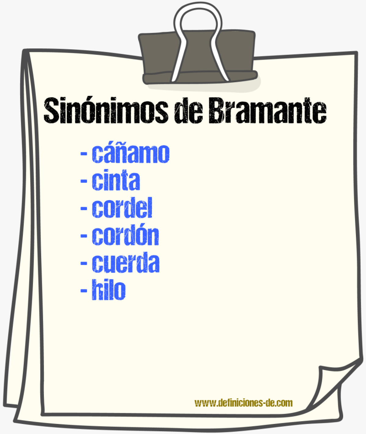 Sinnimos de bramante