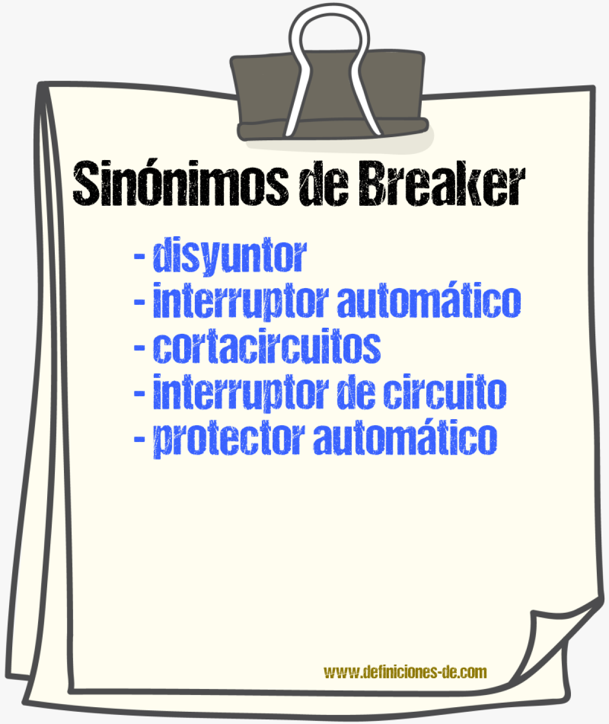 Sinónimos de breaker
