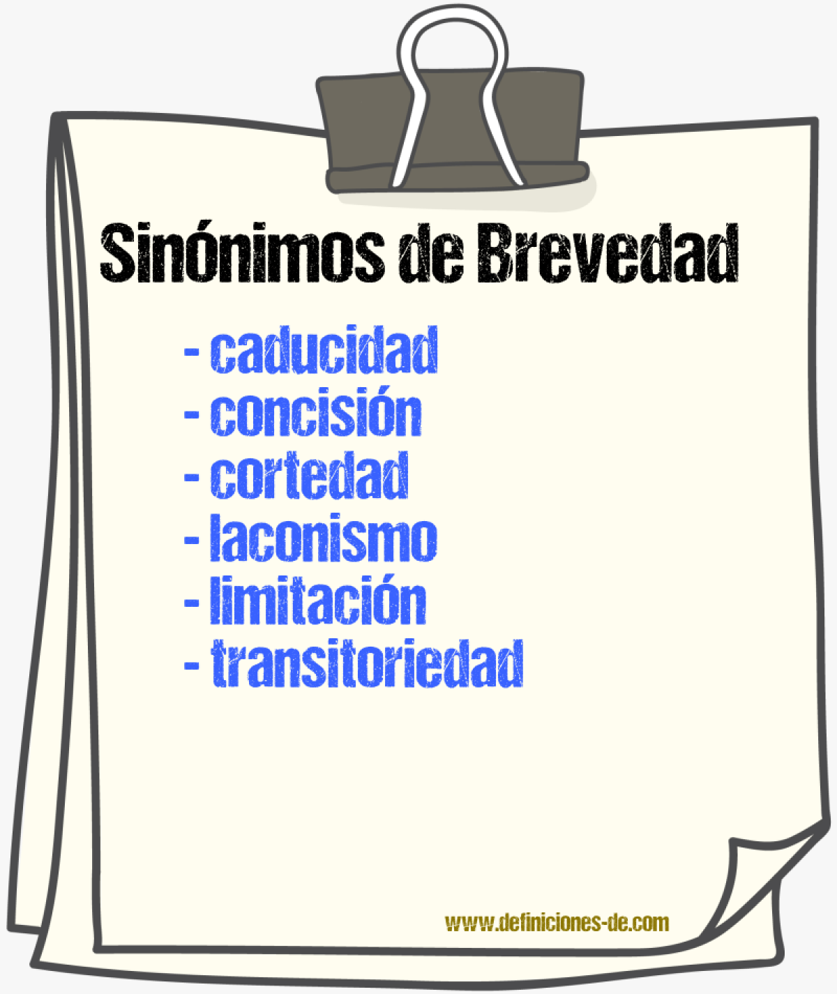 Sinnimos de brevedad