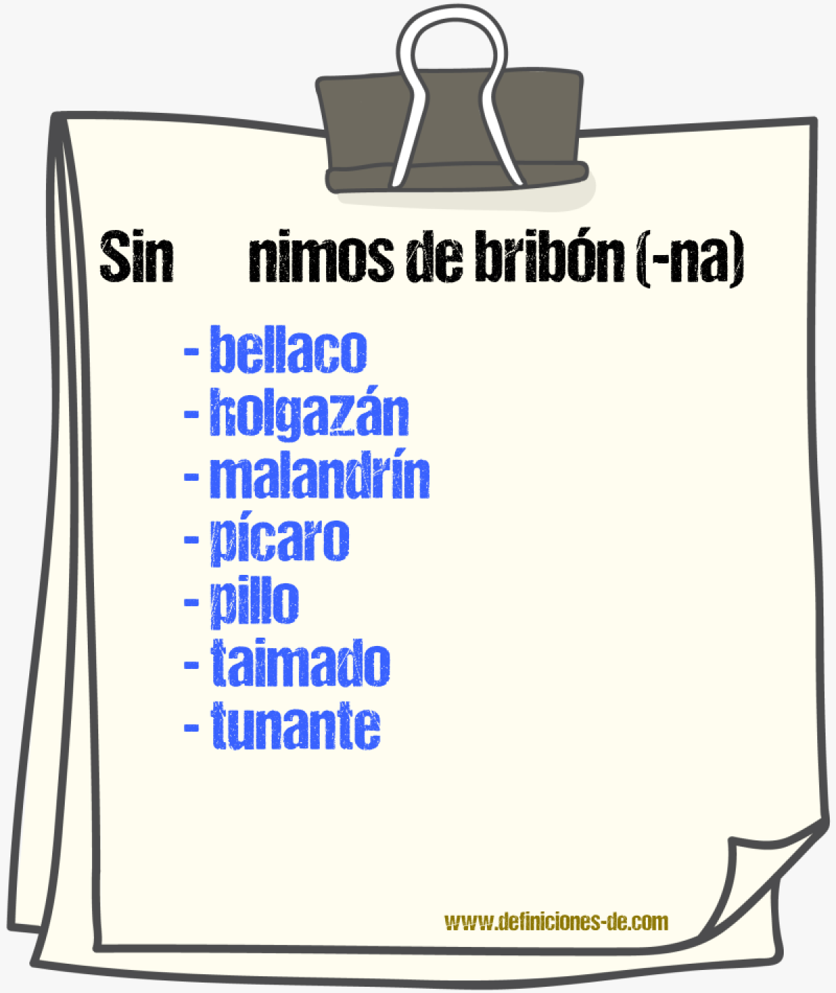 Sinnimos de bribn