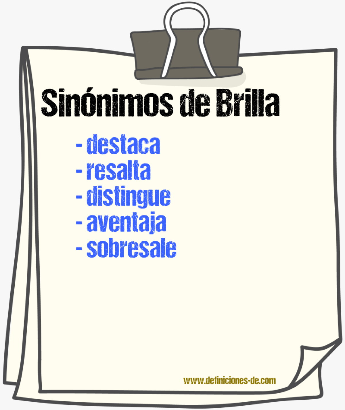 Sinónimos de brilla