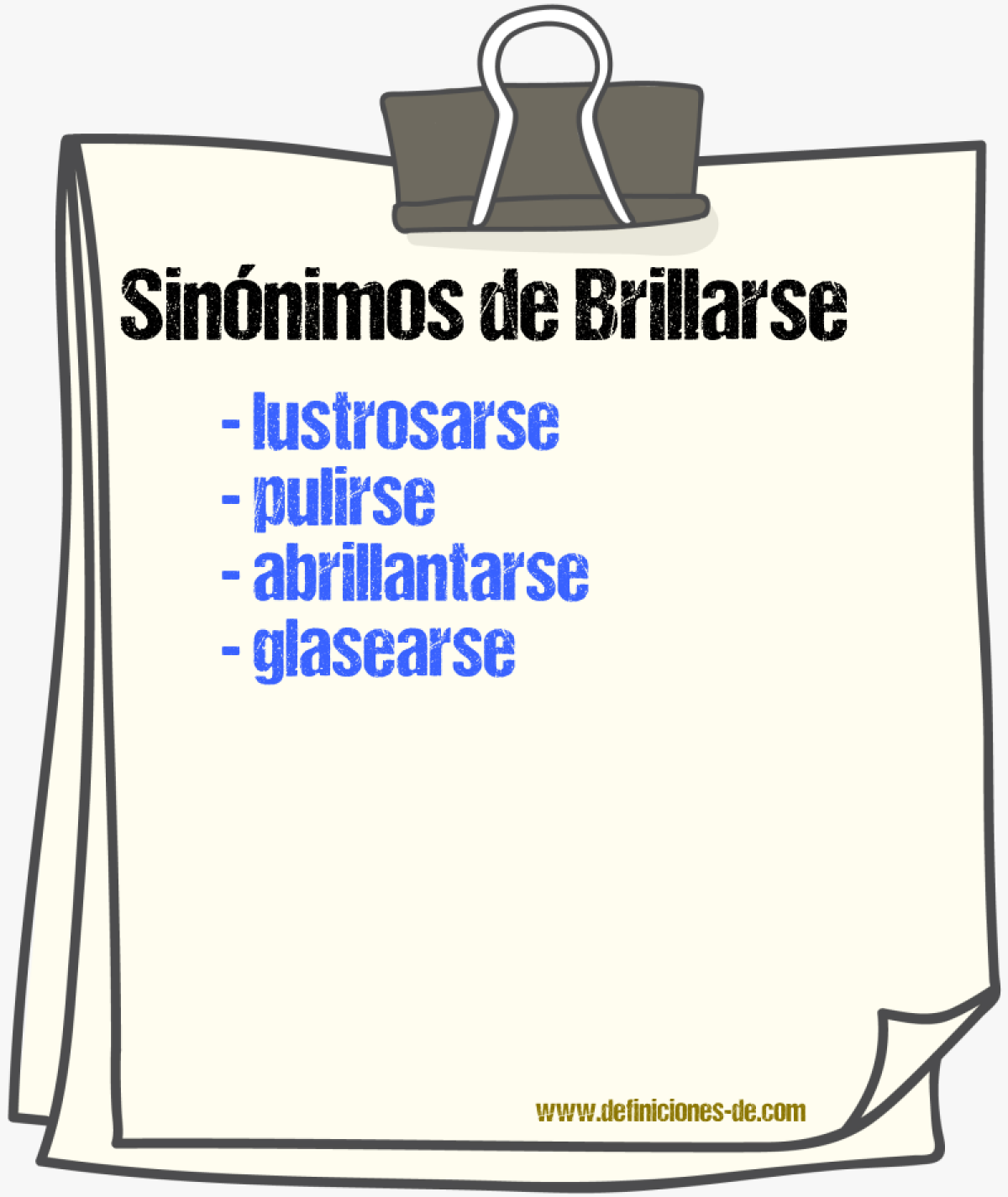 Sinónimos de brillarse
