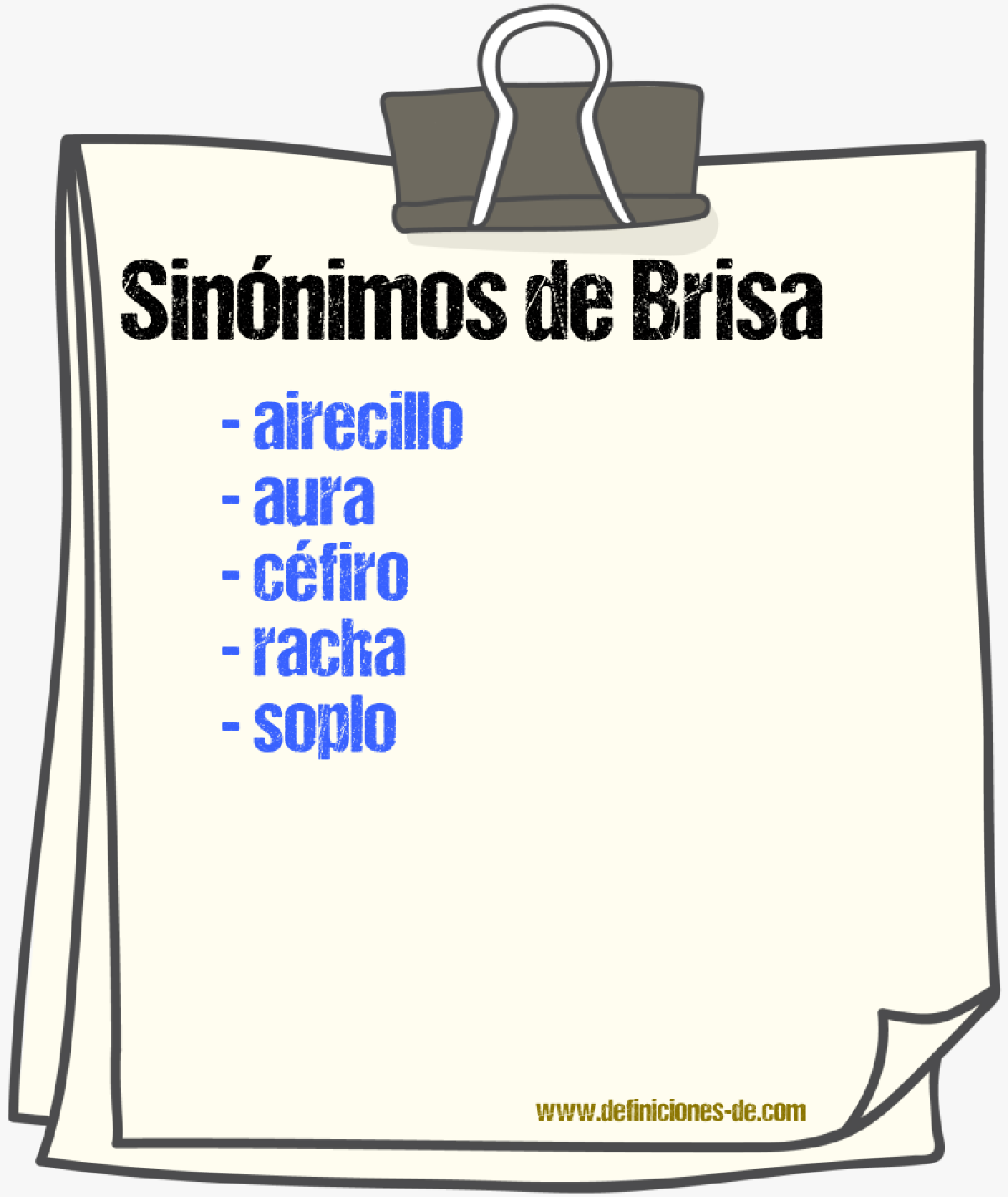 Sinnimos de brisa