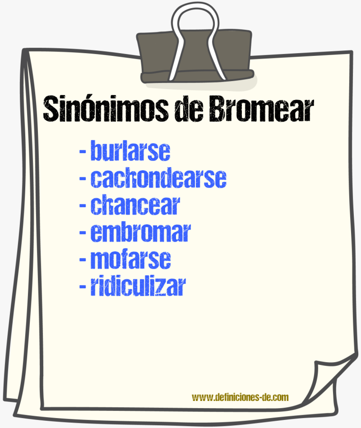 Sinnimos de bromear