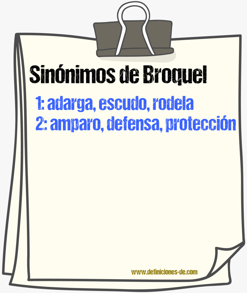 Sinnimos de broquel