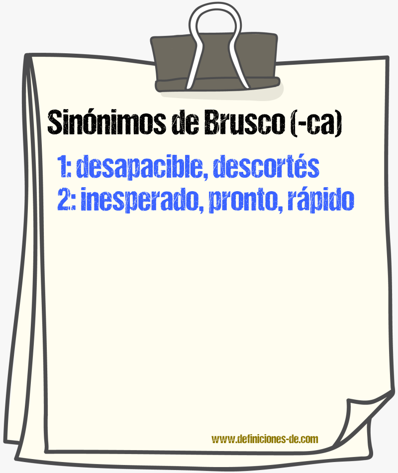 Sinnimos de brusco