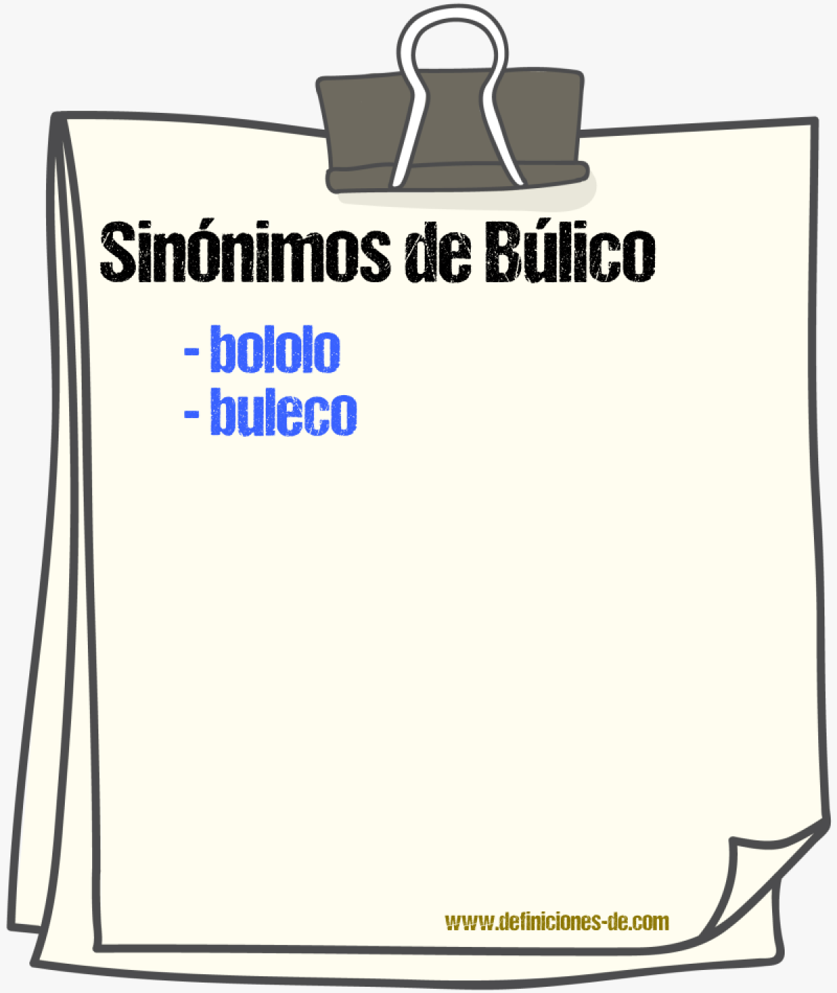 Sinnimos de blico