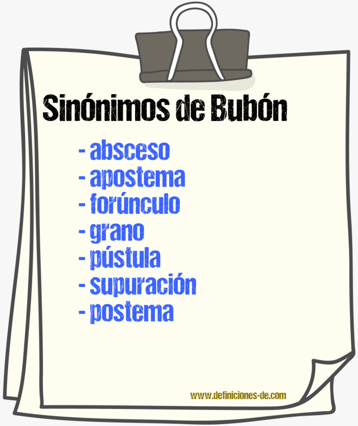 Sinnimos de bubn