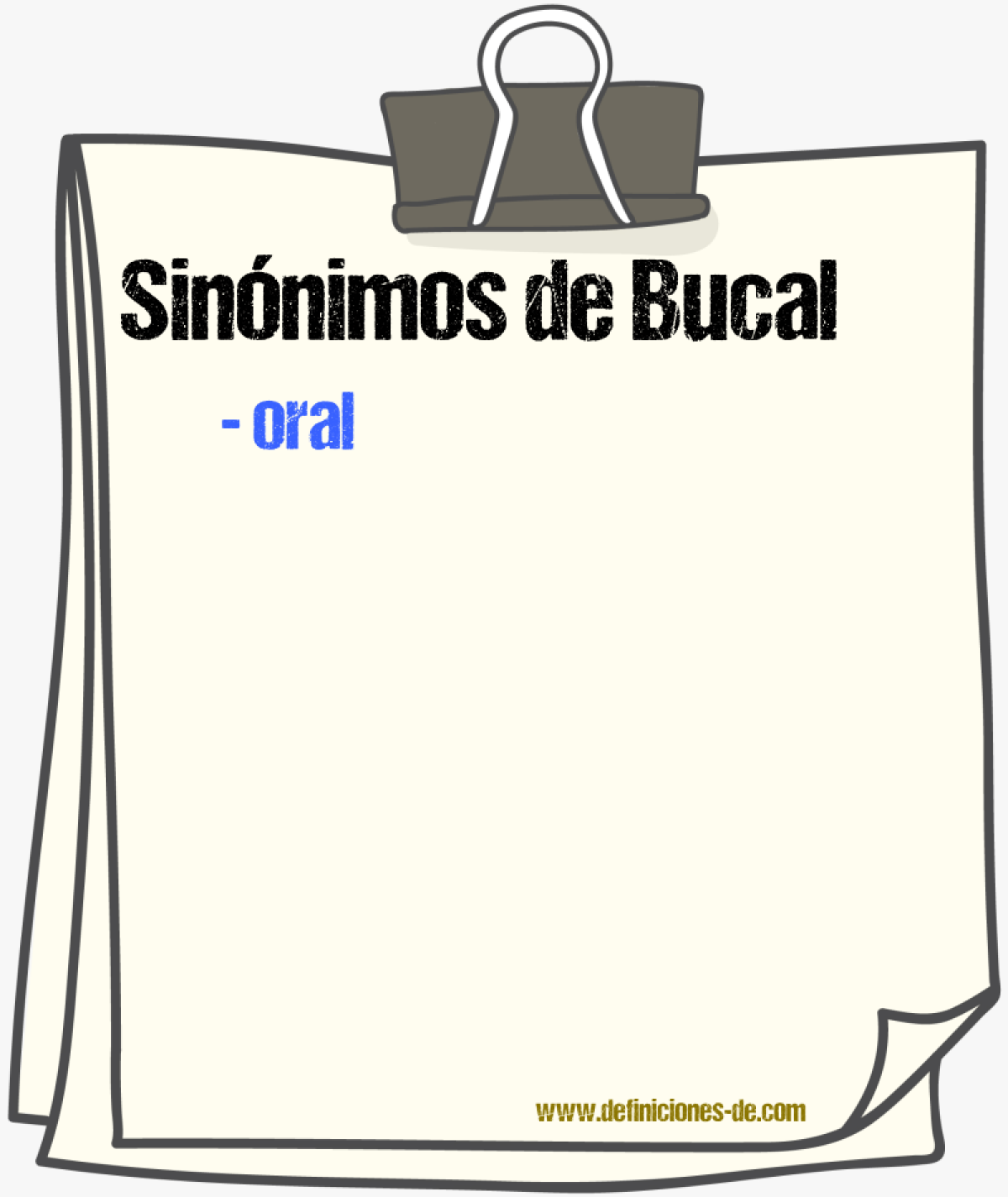 Sinnimos de bucal