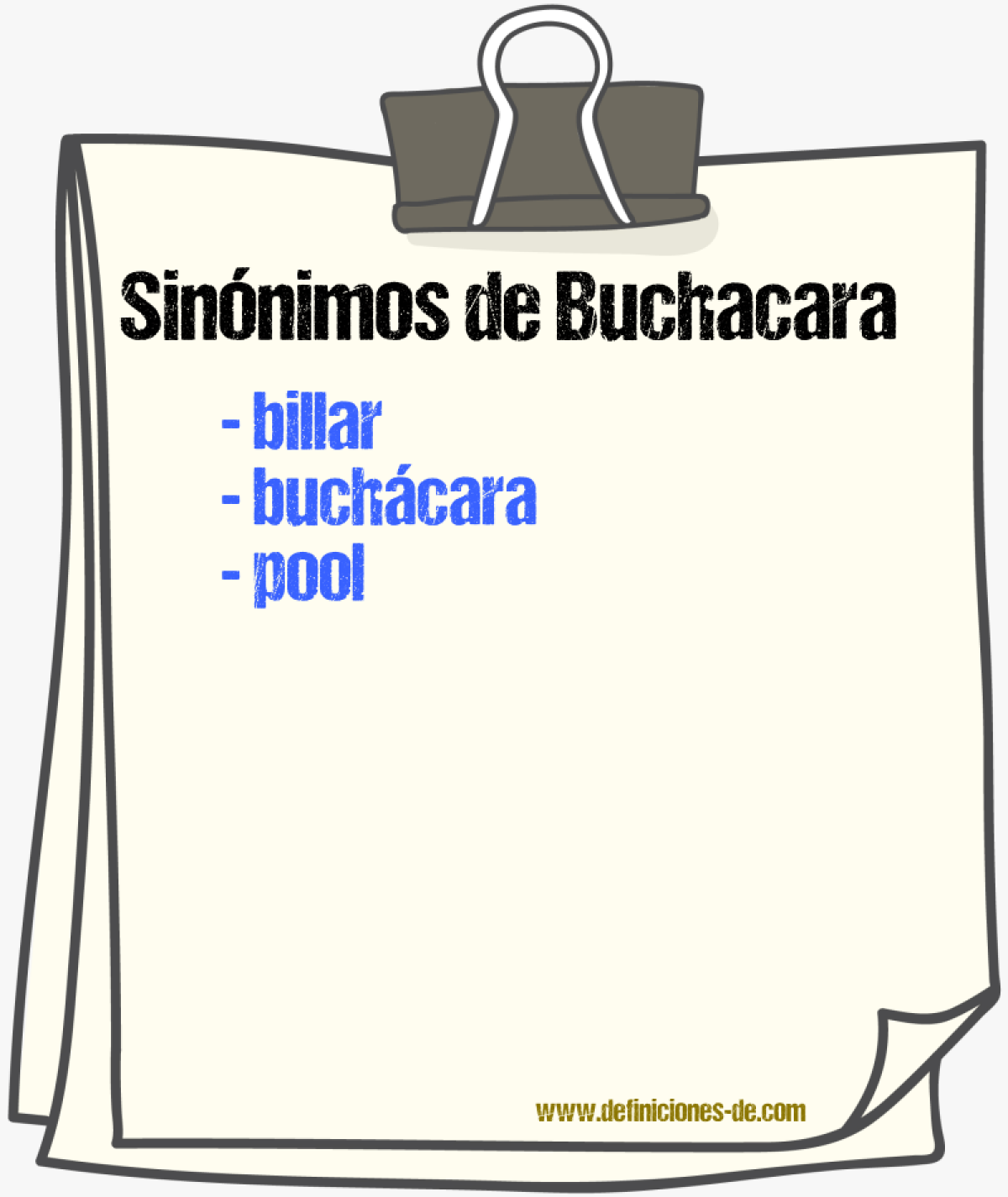 Sinnimos de buchacara