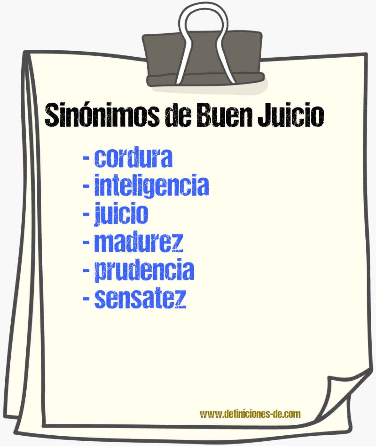 Sinnimos de buen juicio