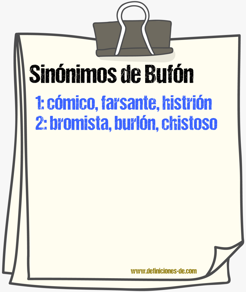 Sinnimos de bufn