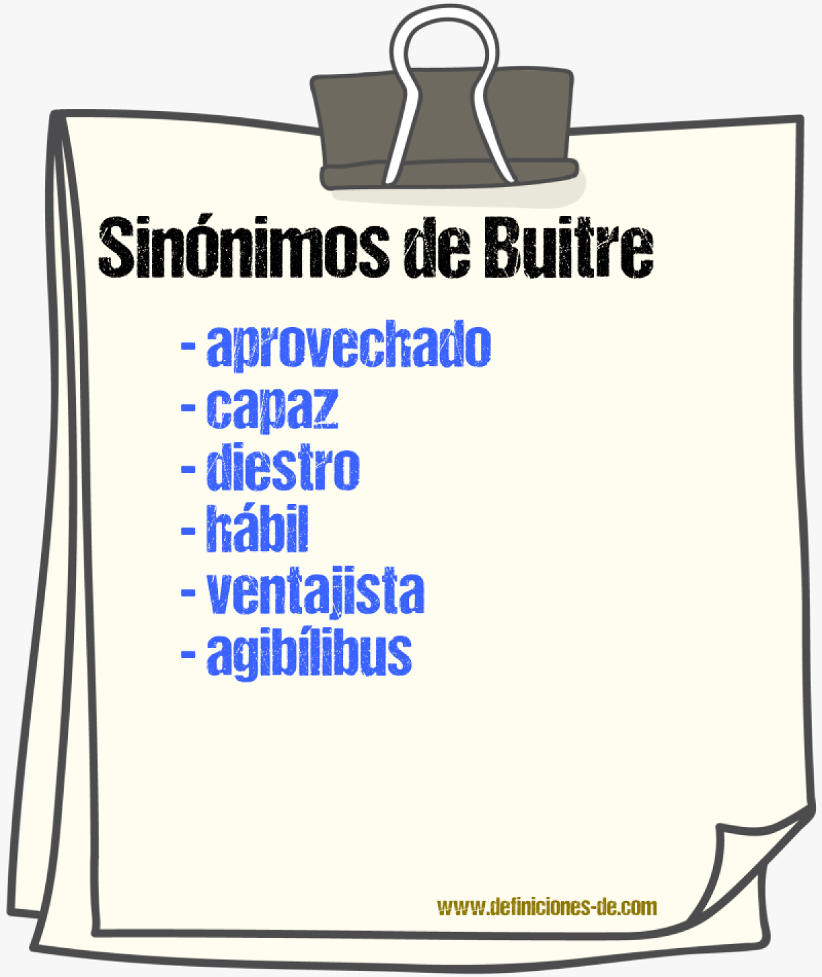 Sinnimos de buitre