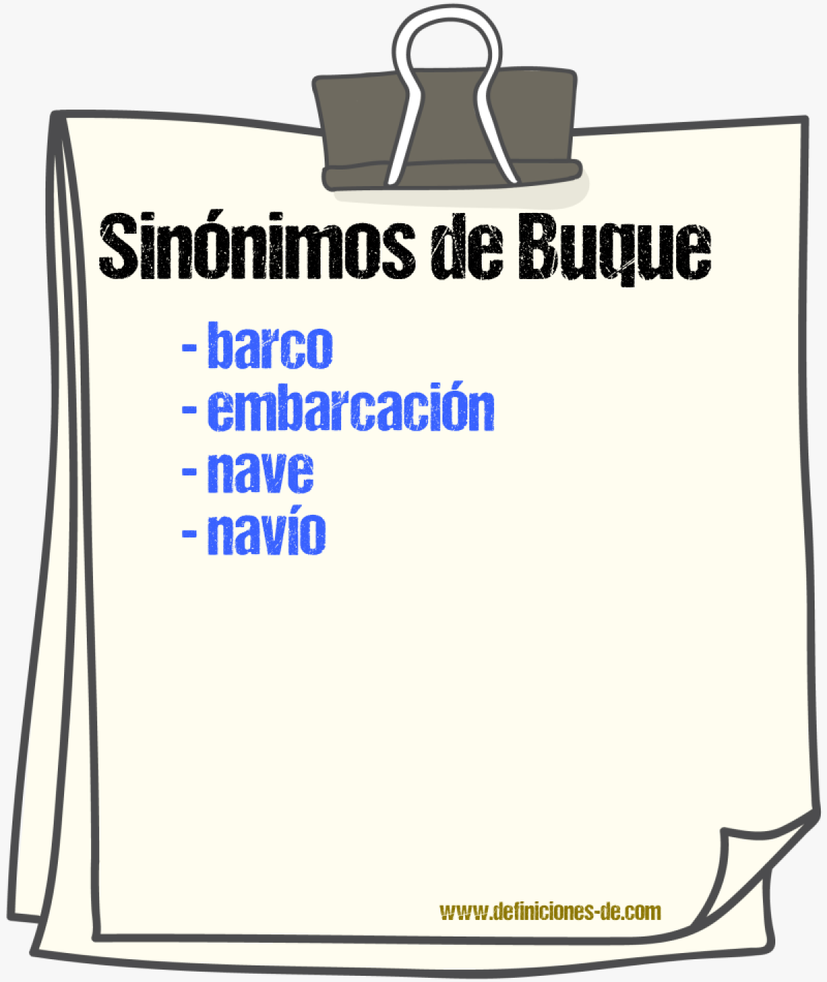 Sinnimos de buque