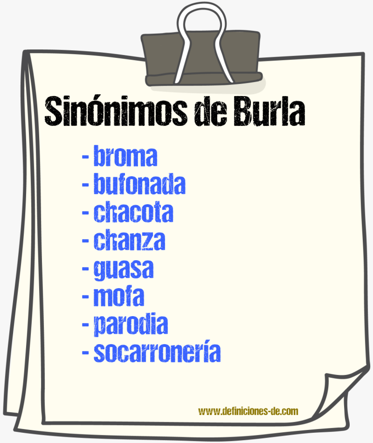 Sinnimos de burla