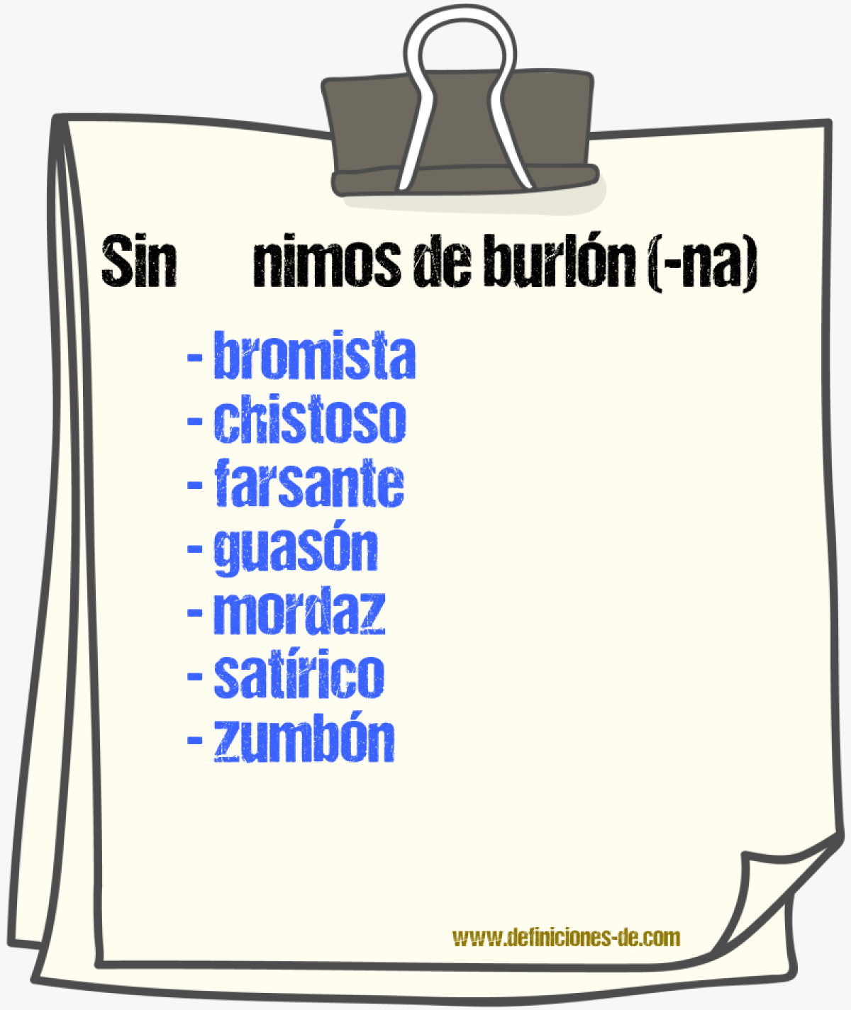 Sinnimos de burln