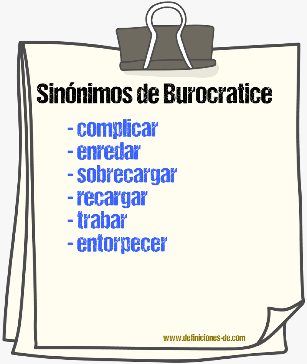 Sinónimos de burocratice