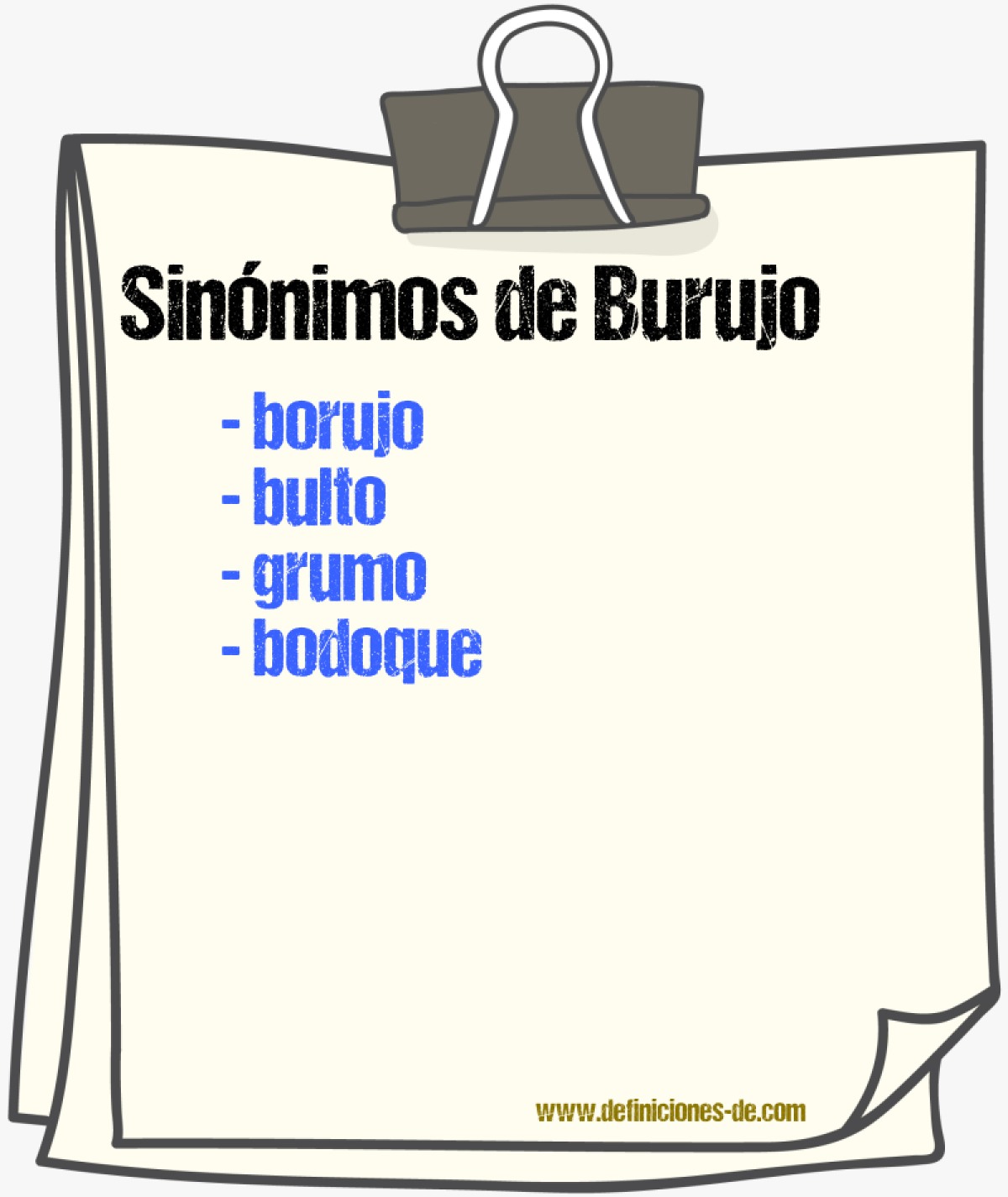 Sinnimos de burujo