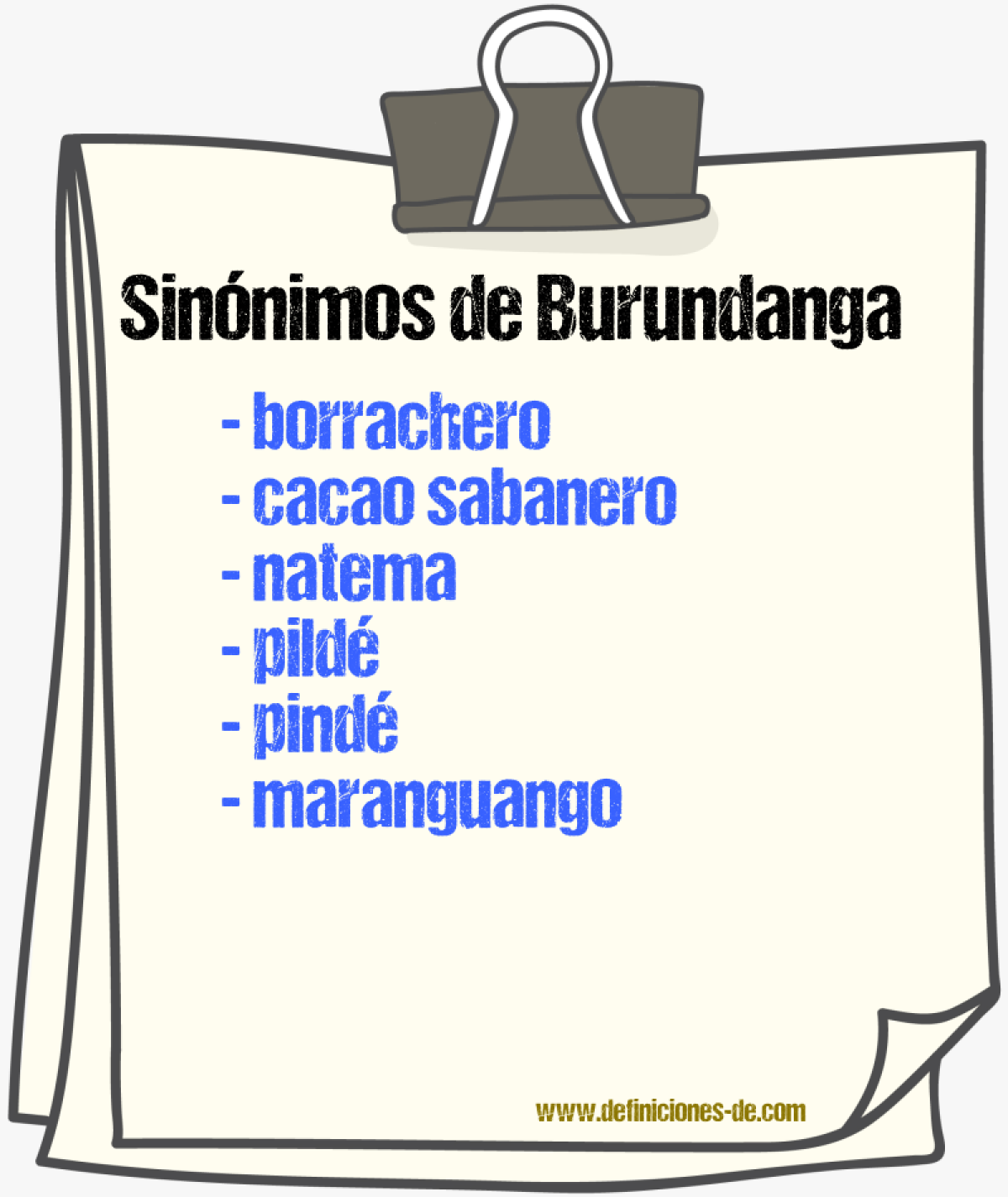 Sinnimos de burundanga