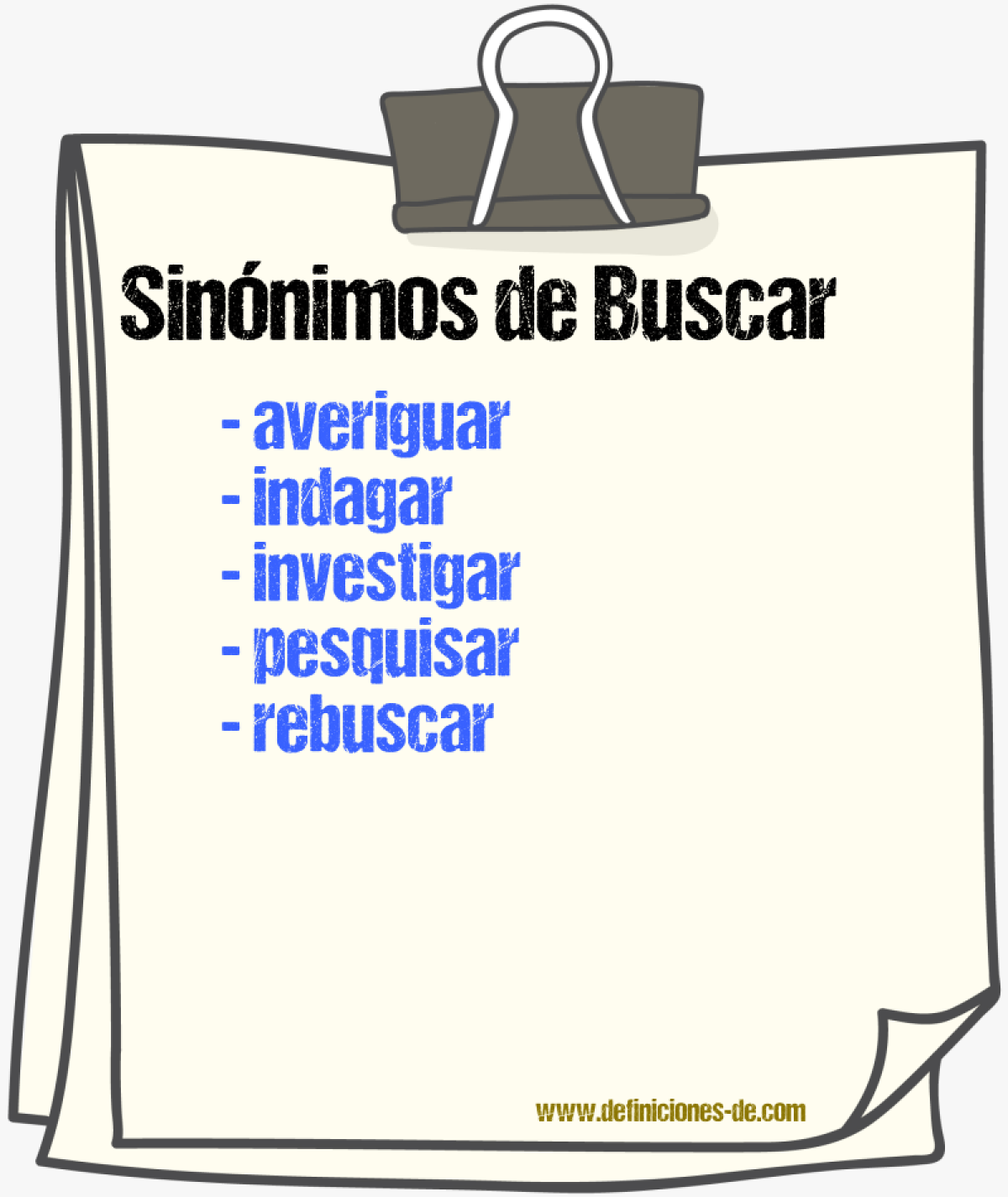 Sinnimos de buscar