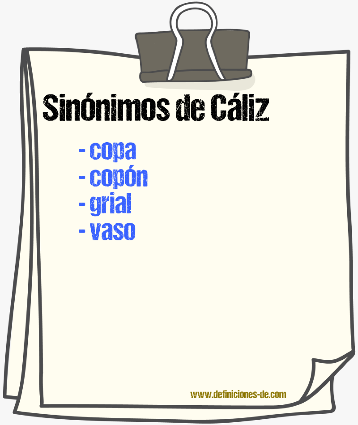 Sinnimos de cliz