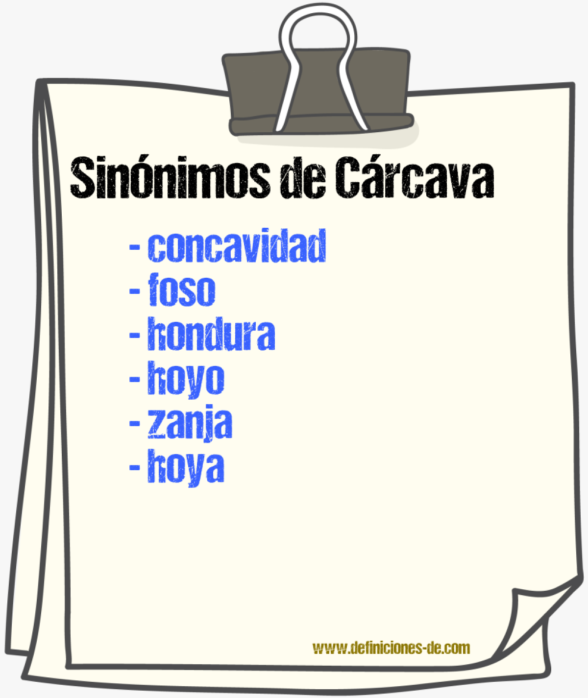 Sinnimos de crcava