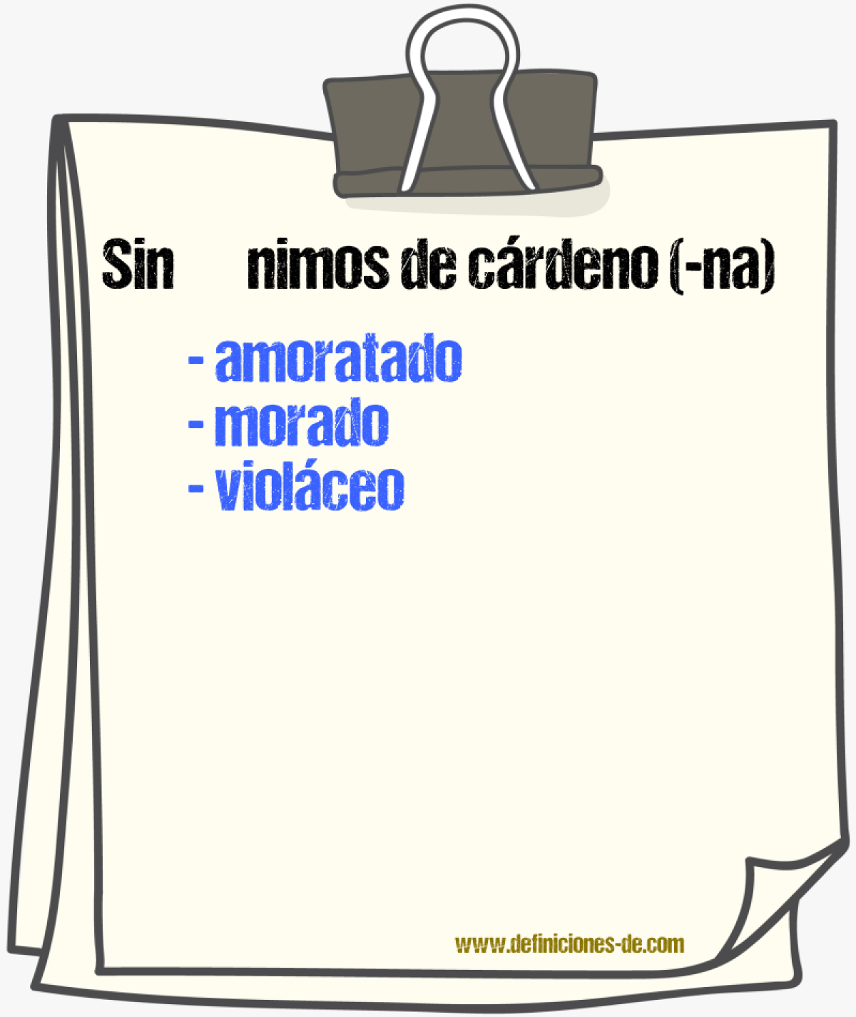 Sinnimos de crdeno