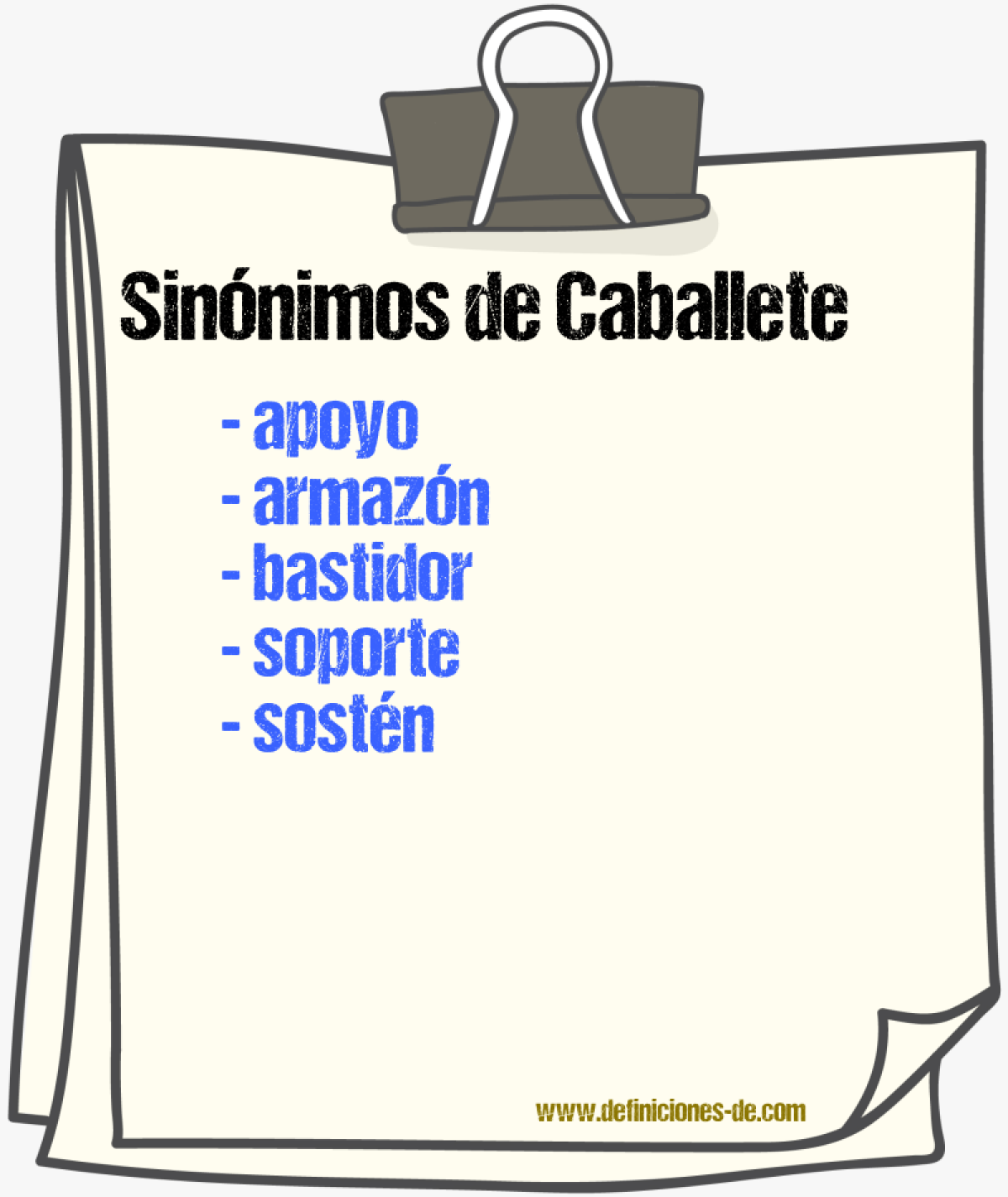 Sinnimos de caballete