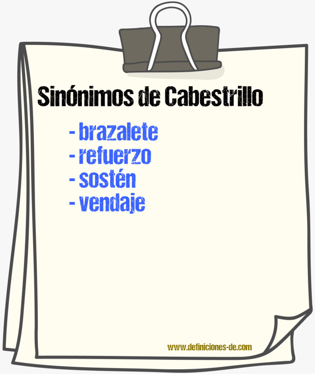 Sinnimos de cabestrillo