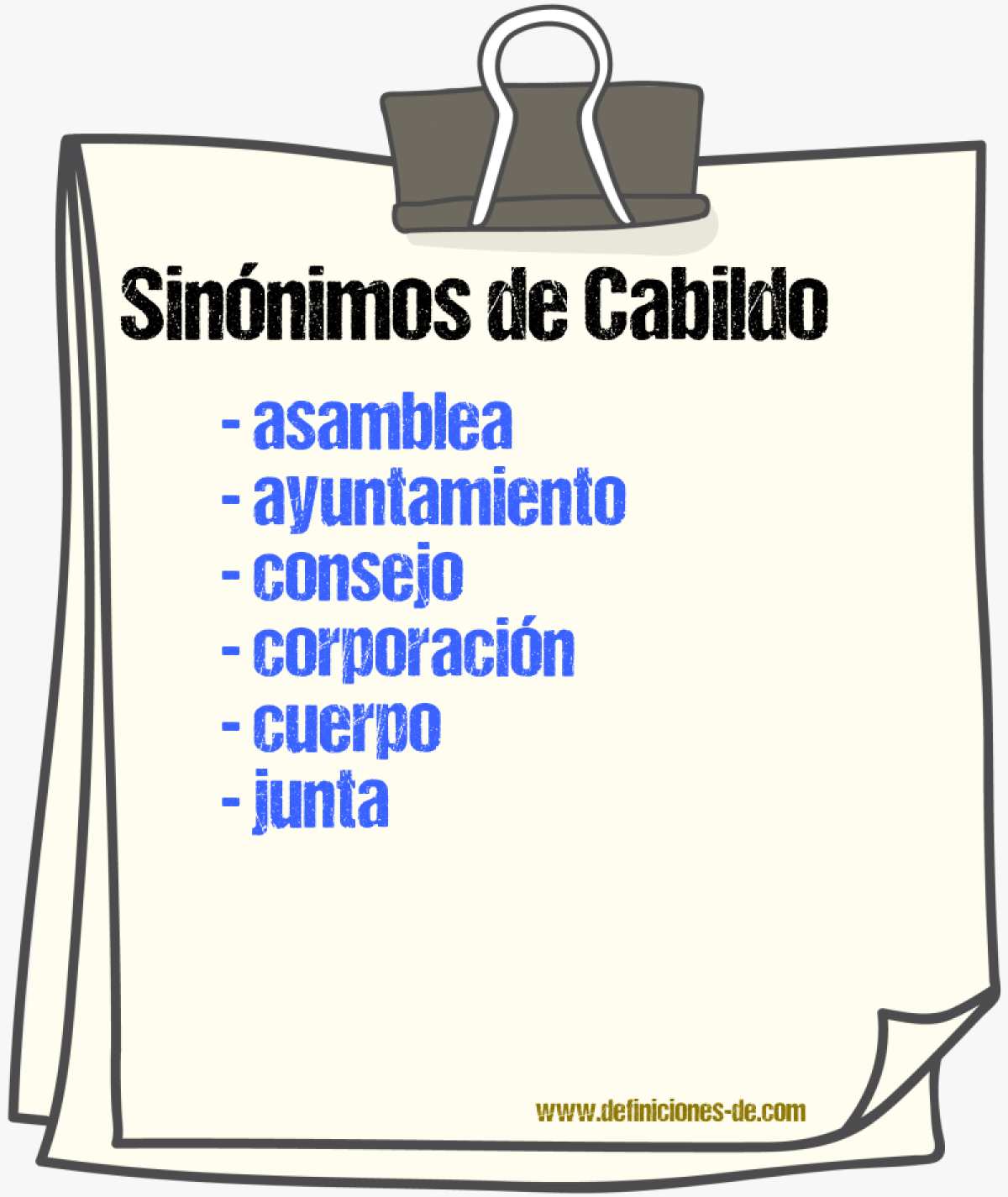 Sinnimos de cabildo