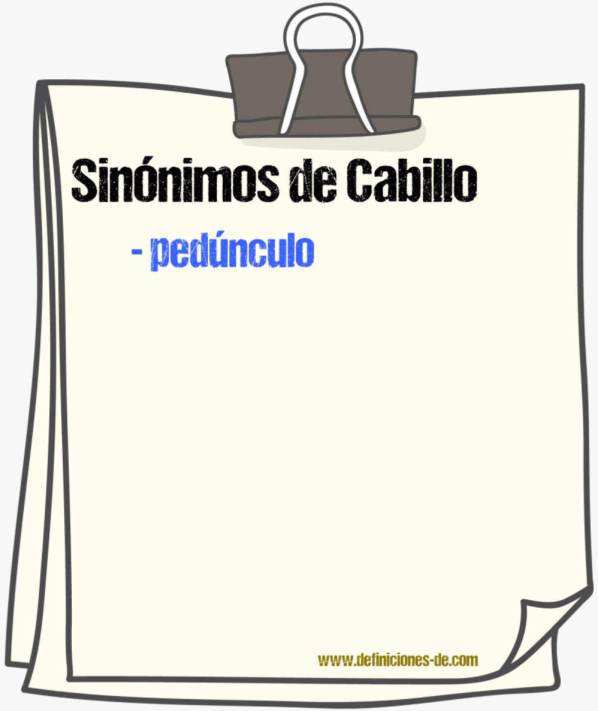 Sinnimos de cabillo