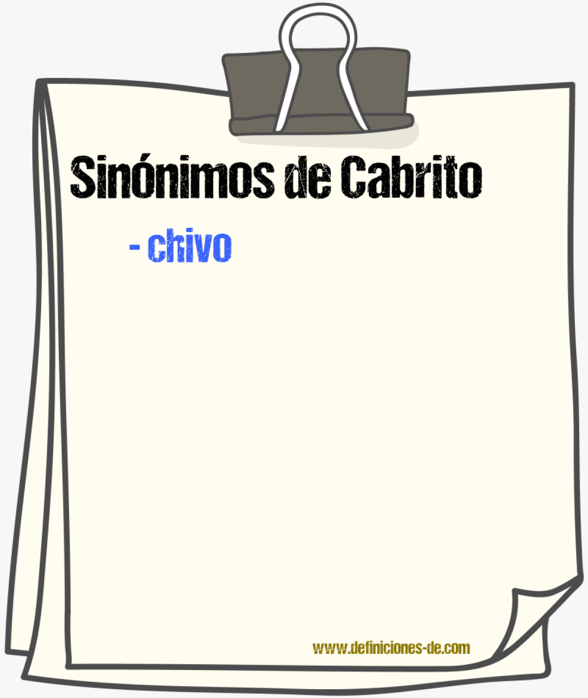 Sinnimos de cabrito