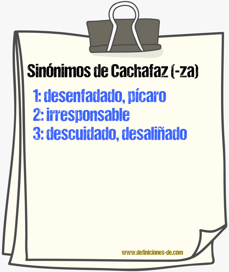 Sinnimos de cachafaz