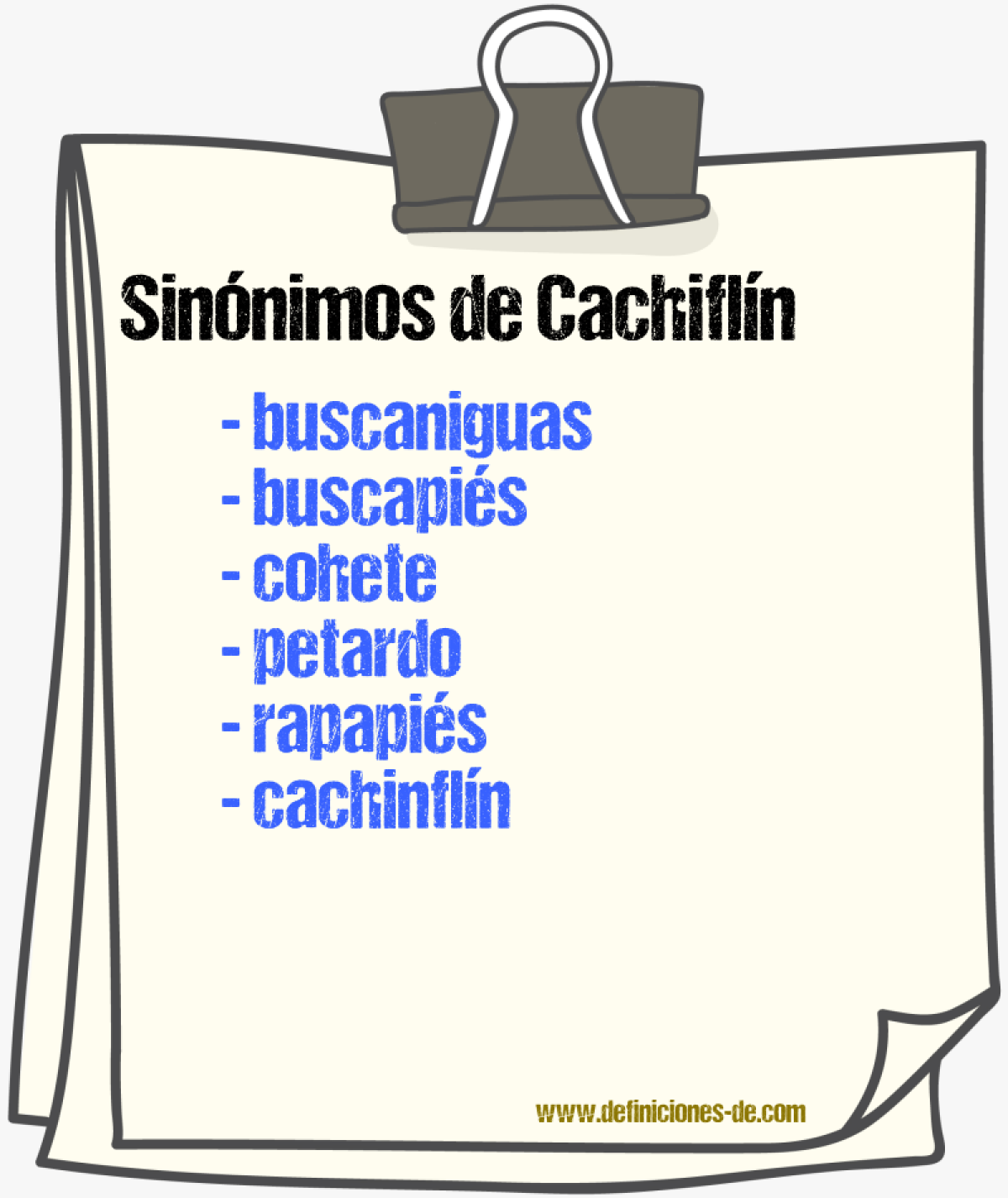 Sinnimos de cachifln