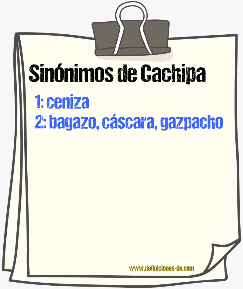 Sinnimos de cachipa