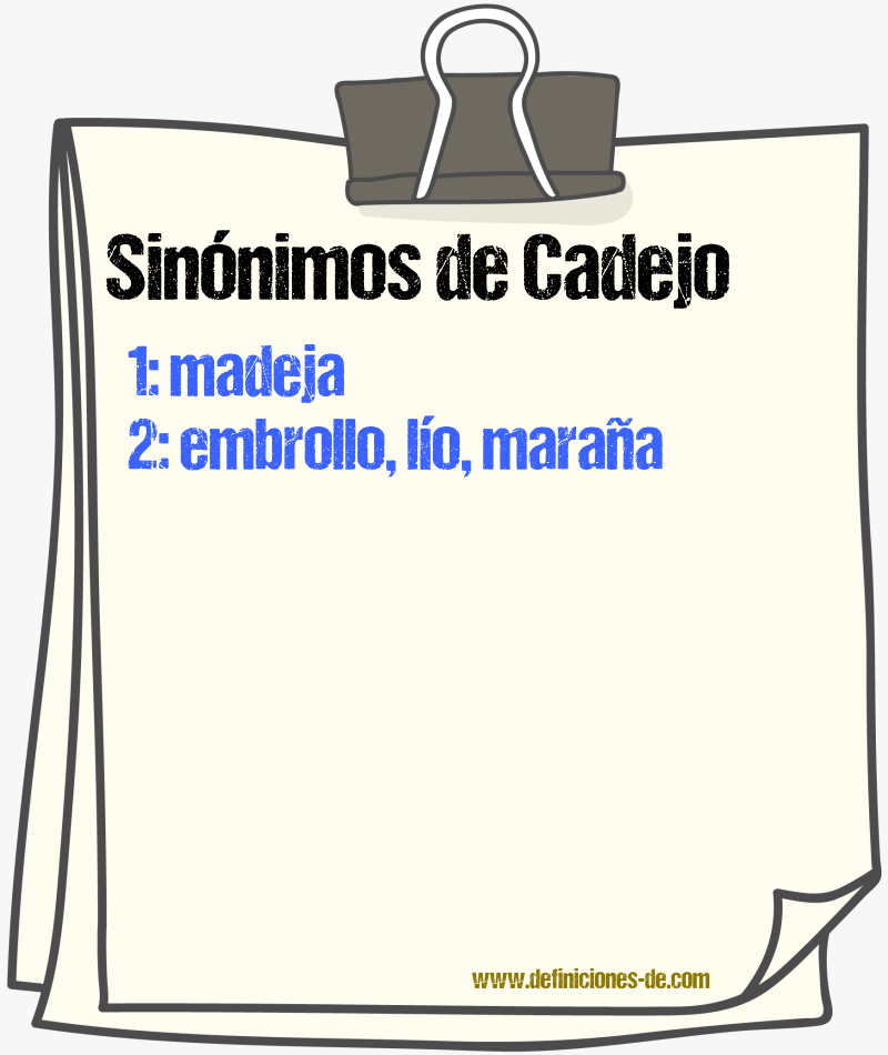 Sinnimos de cadejo