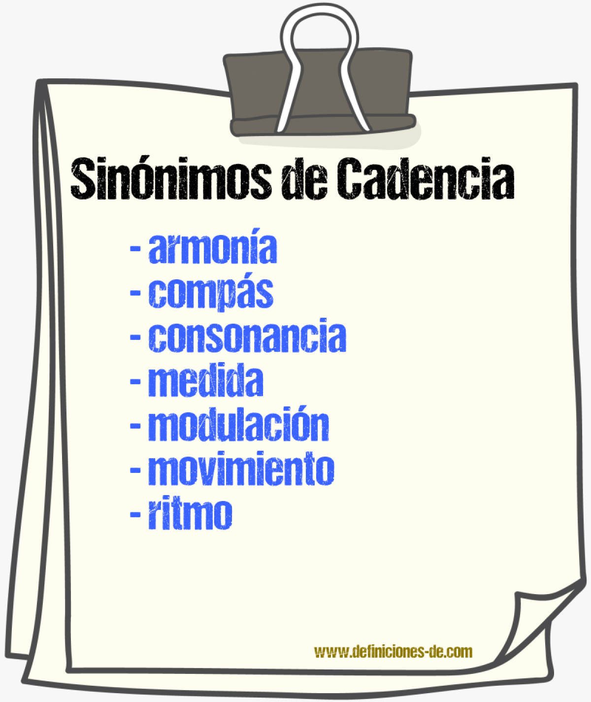 Sinnimos de cadencia