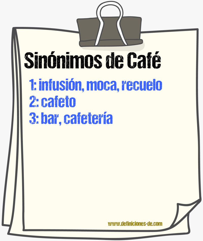 Sinnimos de caf