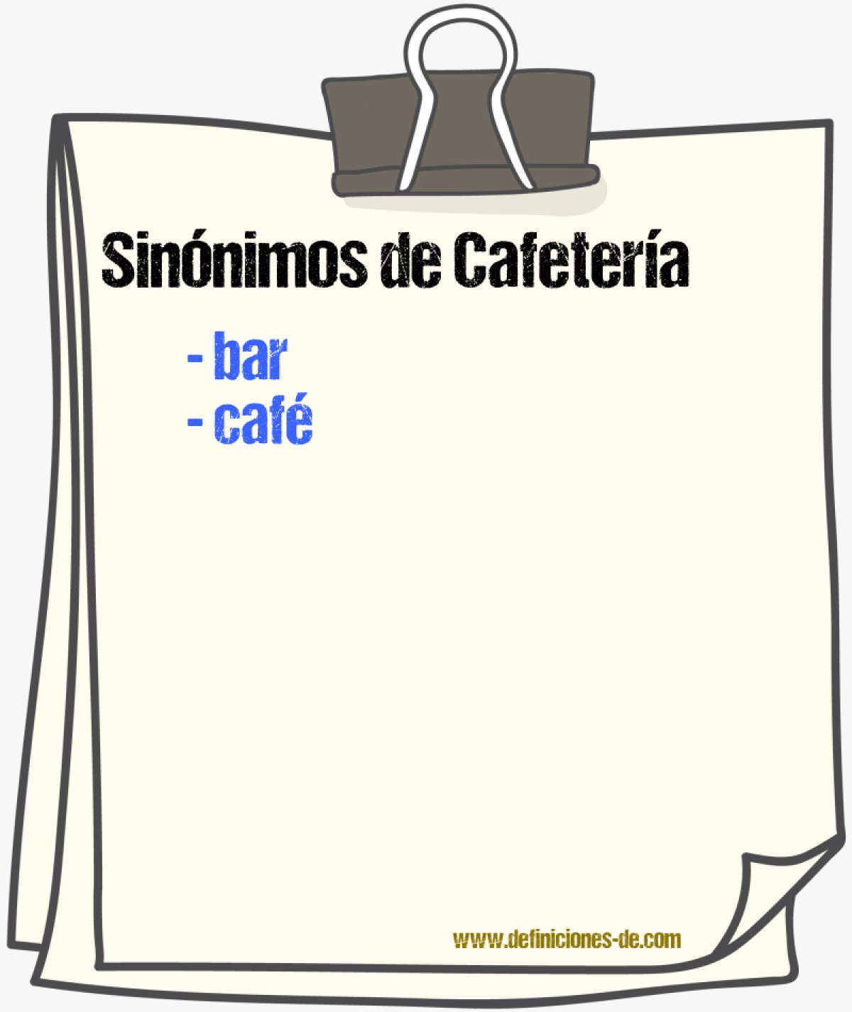 Sinnimos de cafetera